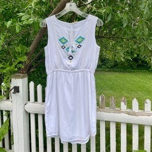 Kenji Anthropology Sundress. White, Sleeveless, Boho  .Size 4